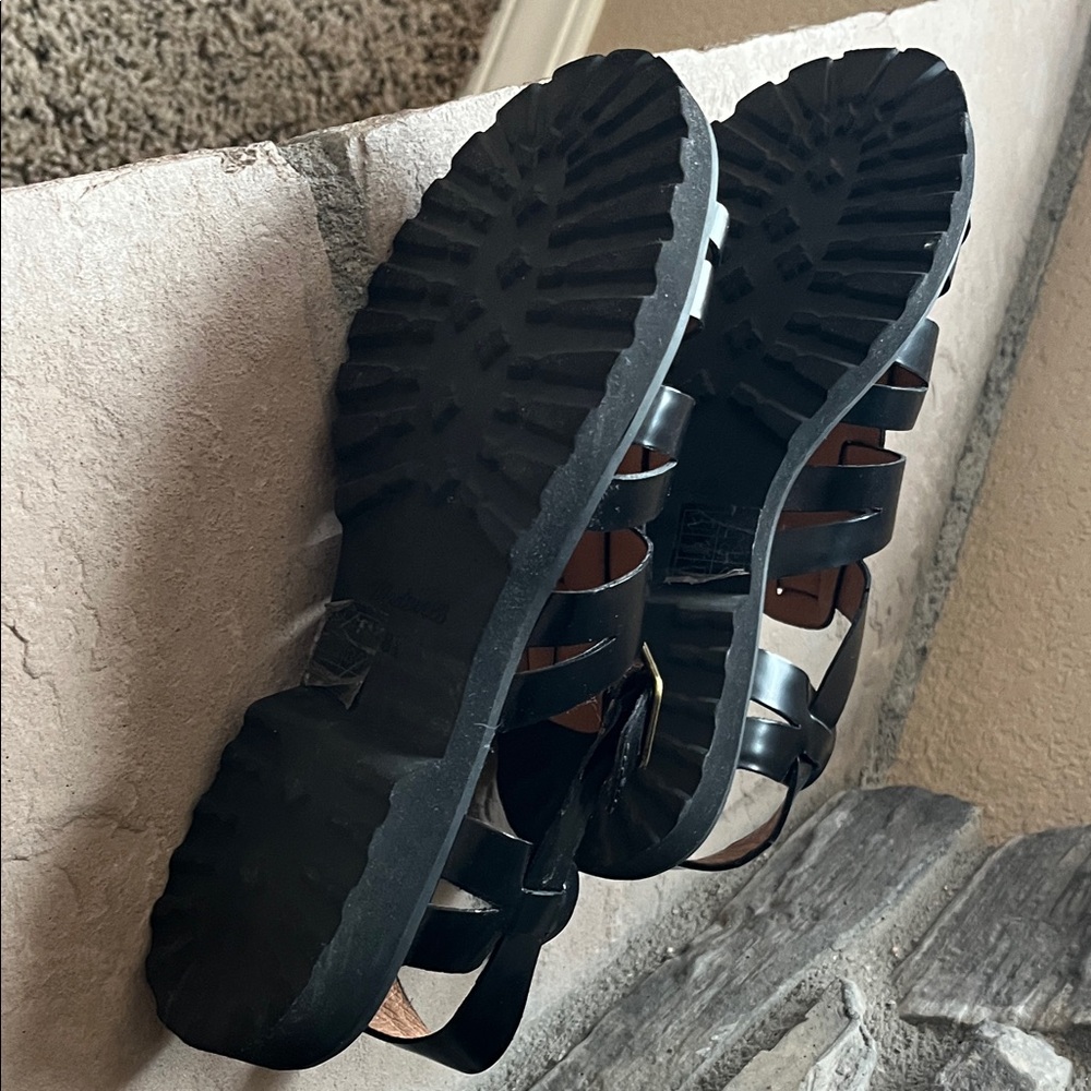 Madewell Black and Tan Leather Sandals - Picture 3 of 4
